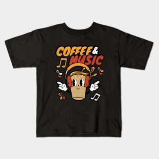 Coffee and music Kids T-Shirt